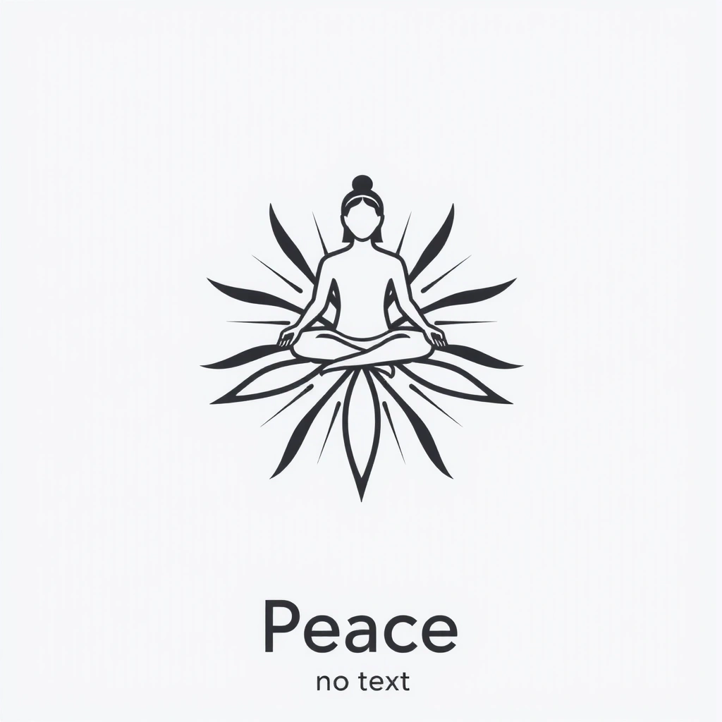 Icon representing peace and meditation, like a lotus flower or a meditating figure